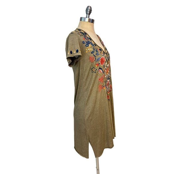 Johnny Was Tiwa Embroidered Draped Tunic Dress XS - Picture 3 of 6